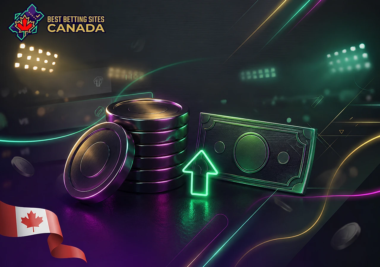 Canadian betting sites with low minimum deposits, coin stacks, and affordable limits.